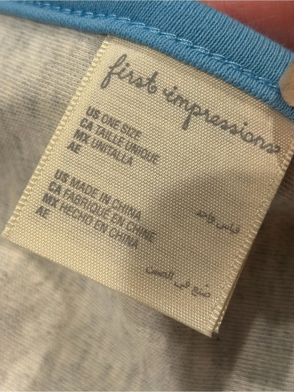 First Impressions blue kitten receiving blanket